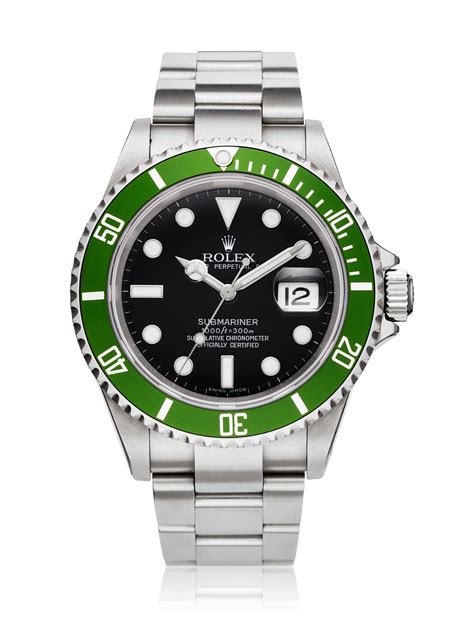 rolex submariner ghiera verde 50 anniversario|Rolex 50th Anniversary Submariner 16610V .